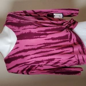 NWT Terra&Sky Brushed Twist Knot top sz 2X